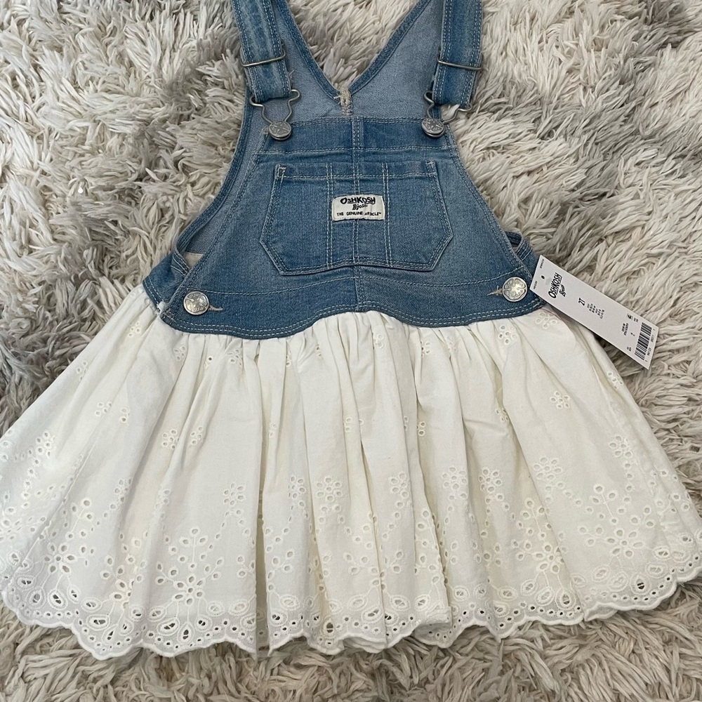 NWT Girls OshKosh Jean Dress 2T